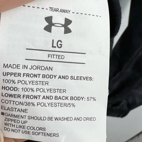 Under Armour Windbreaker Anorak Black Camouflage Sz Large - Picture 5 of 6